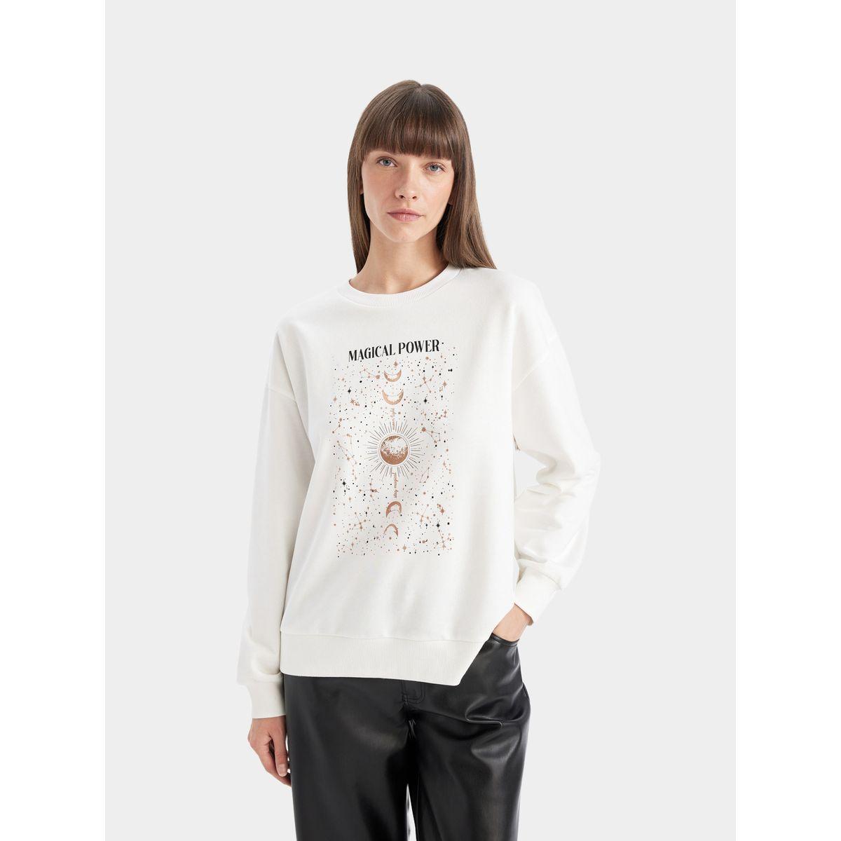 DeFacto Graphic Print Crew Neck Relaxed Fit Sweatshirt-women-winterwear-hoodiesandsweatshirts-hoodies-image-4
