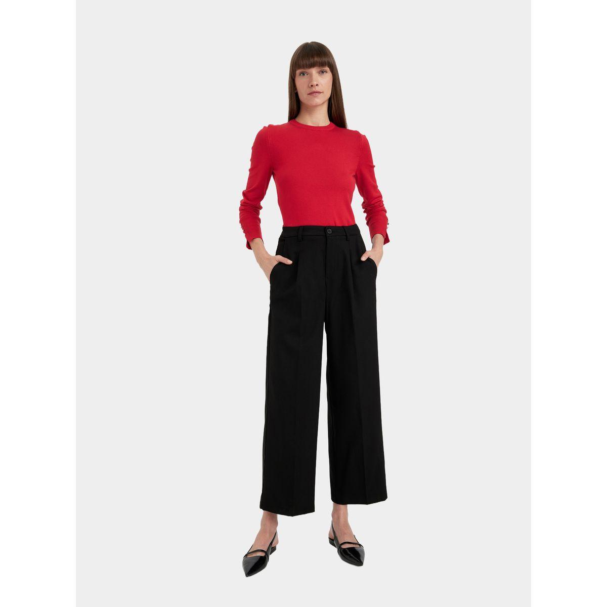 سويتر بقصة عادية وياقة دائرية مع أزرار ديفاكتو × ستايلي-women-winterwear-cardigansandjumpers-cardigans-image-4