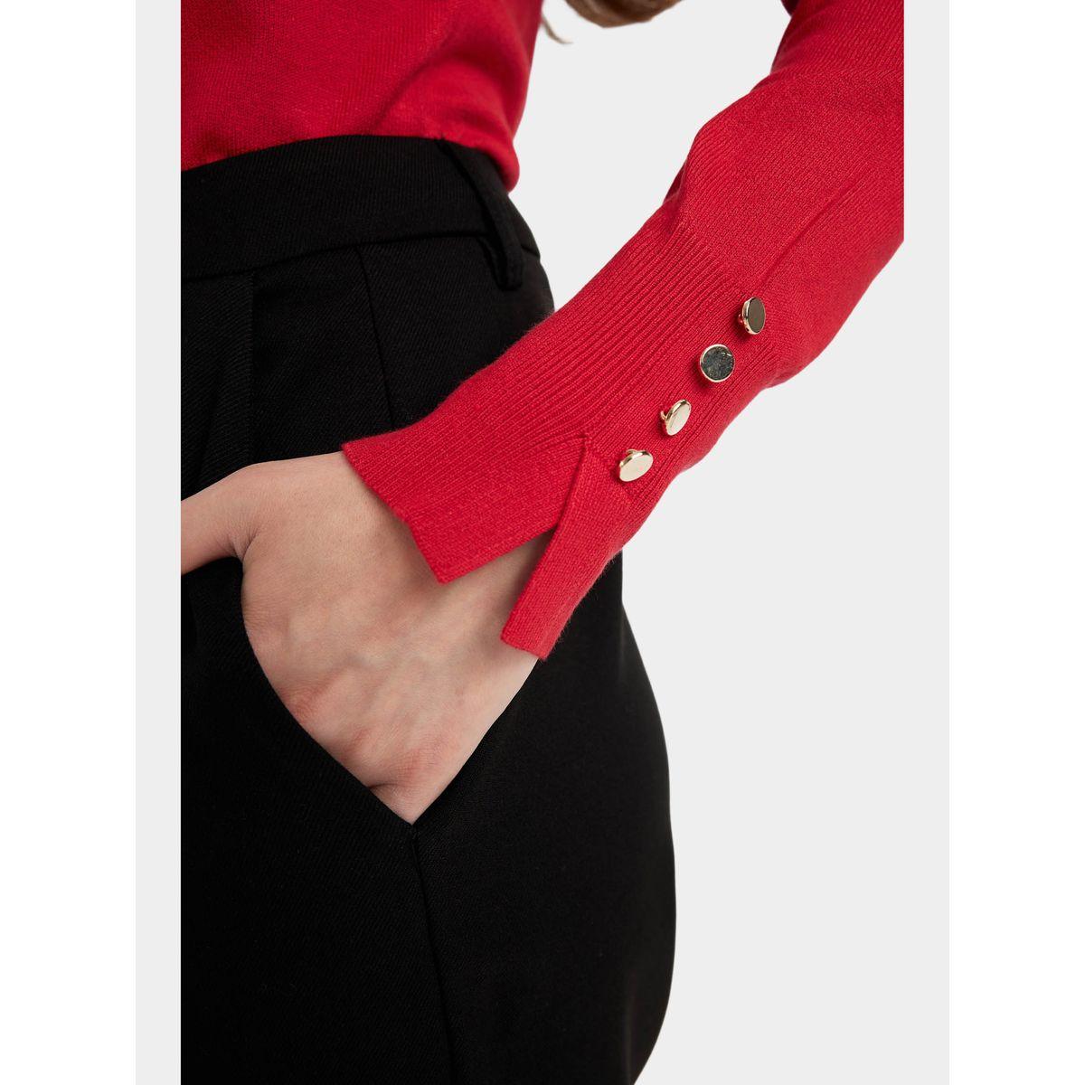 DeFacto X Styli  Crew Neck Button Detail Regular Fit Sweater-women-winterwear-cardigansandjumpers-cardigans-image-4