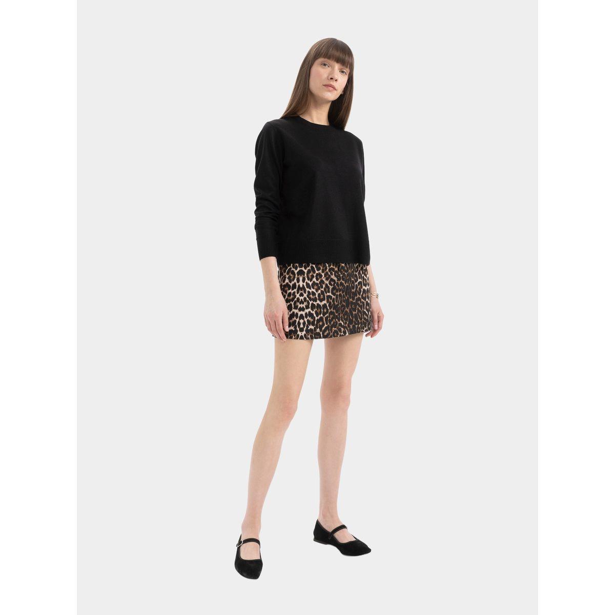 DeFacto X Styli  Plain Crew Neck Regular Fit Knit Sweater-women-winterwear-cardigansandjumpers-cardigans-image-4