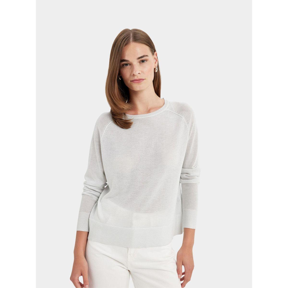 سويتر بأكمام وقصة مريحة مزين بجليتر ديفاكتو × ستايلي-women-winterwear-cardigansandjumpers-cardigans-image-3
