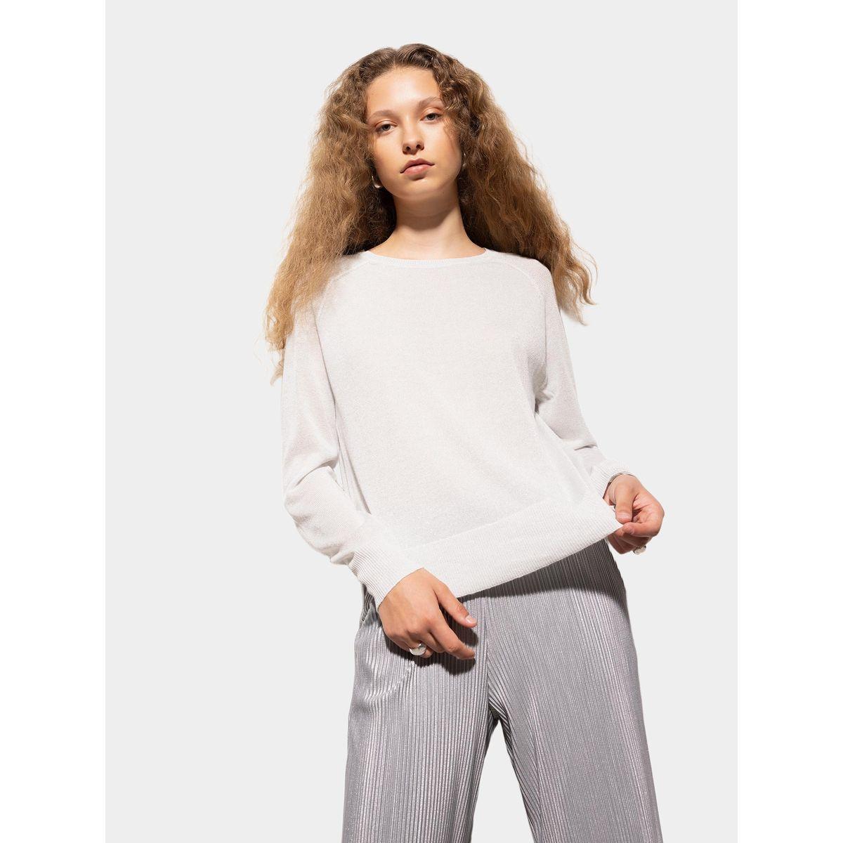 سويتر بأكمام وقصة مريحة مزين بجليتر ديفاكتو × ستايلي-women-winterwear-cardigansandjumpers-cardigans-image-5
