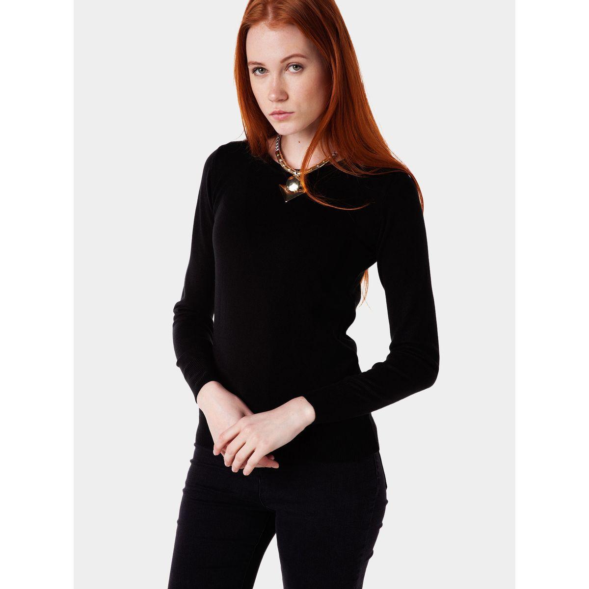 DeFacto X Styli  Plain Crew Neck Regular Fit Sweater-women-winterwear-cardigansandjumpers-cardigans-image-2