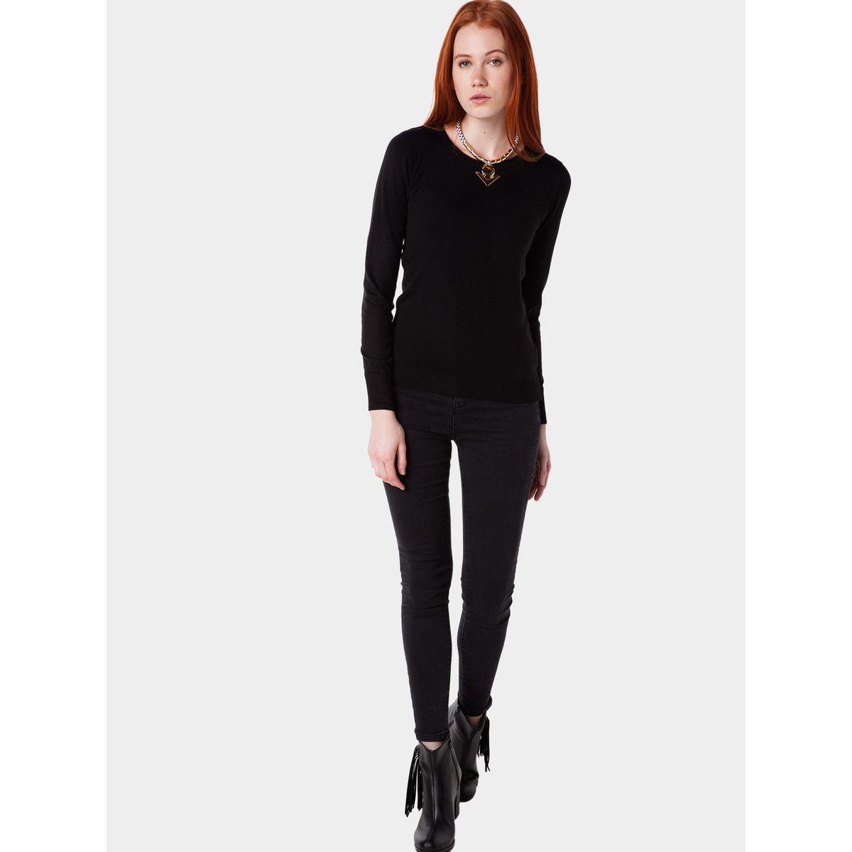 DeFacto X Styli  Plain Crew Neck Regular Fit Sweater-women-winterwear-cardigansandjumpers-cardigans-image-3