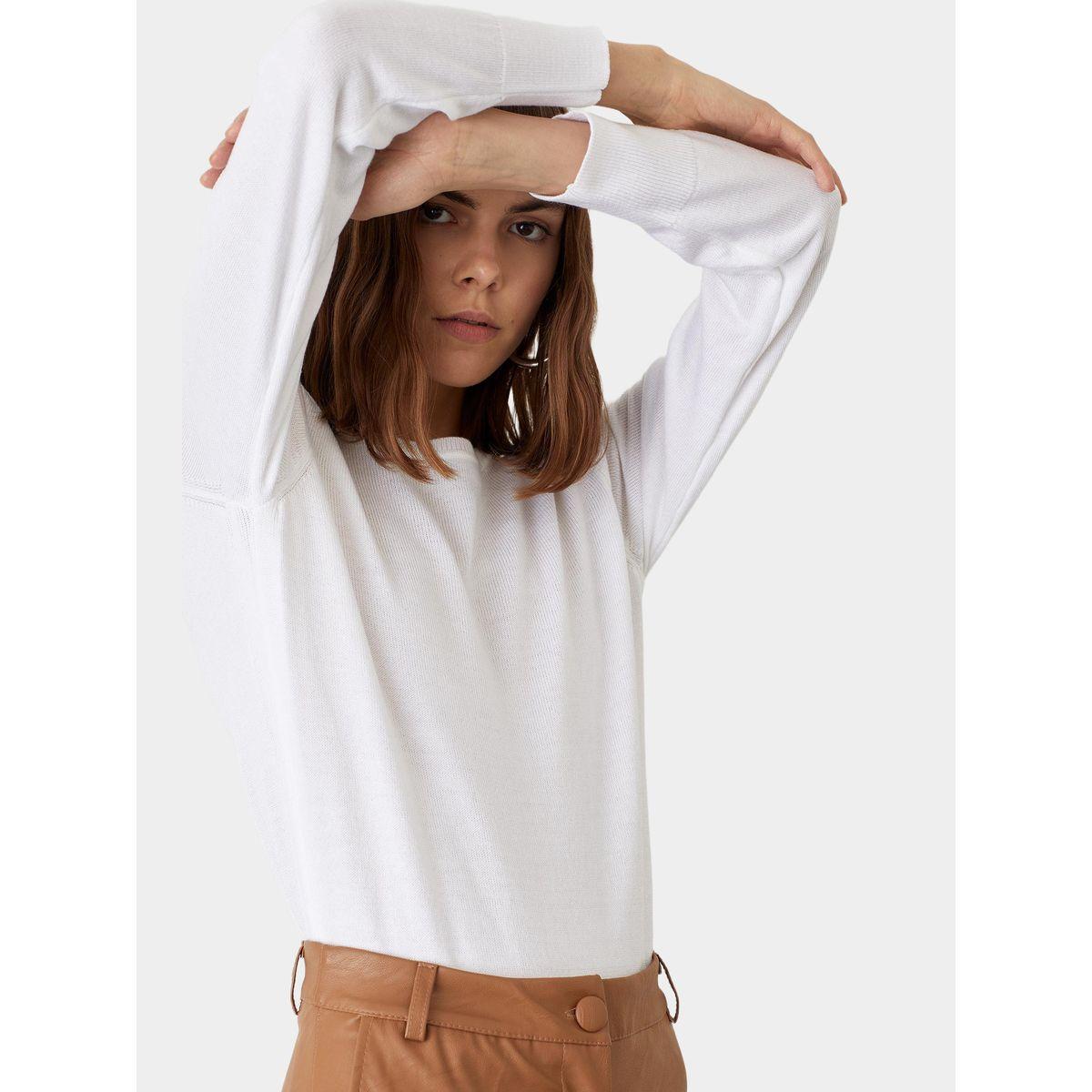 سويتر سادة بقصة عادية وياقة دائرية ديفاكتو × ستايلي-women-winterwear-cardigansandjumpers-cardigans-image-4
