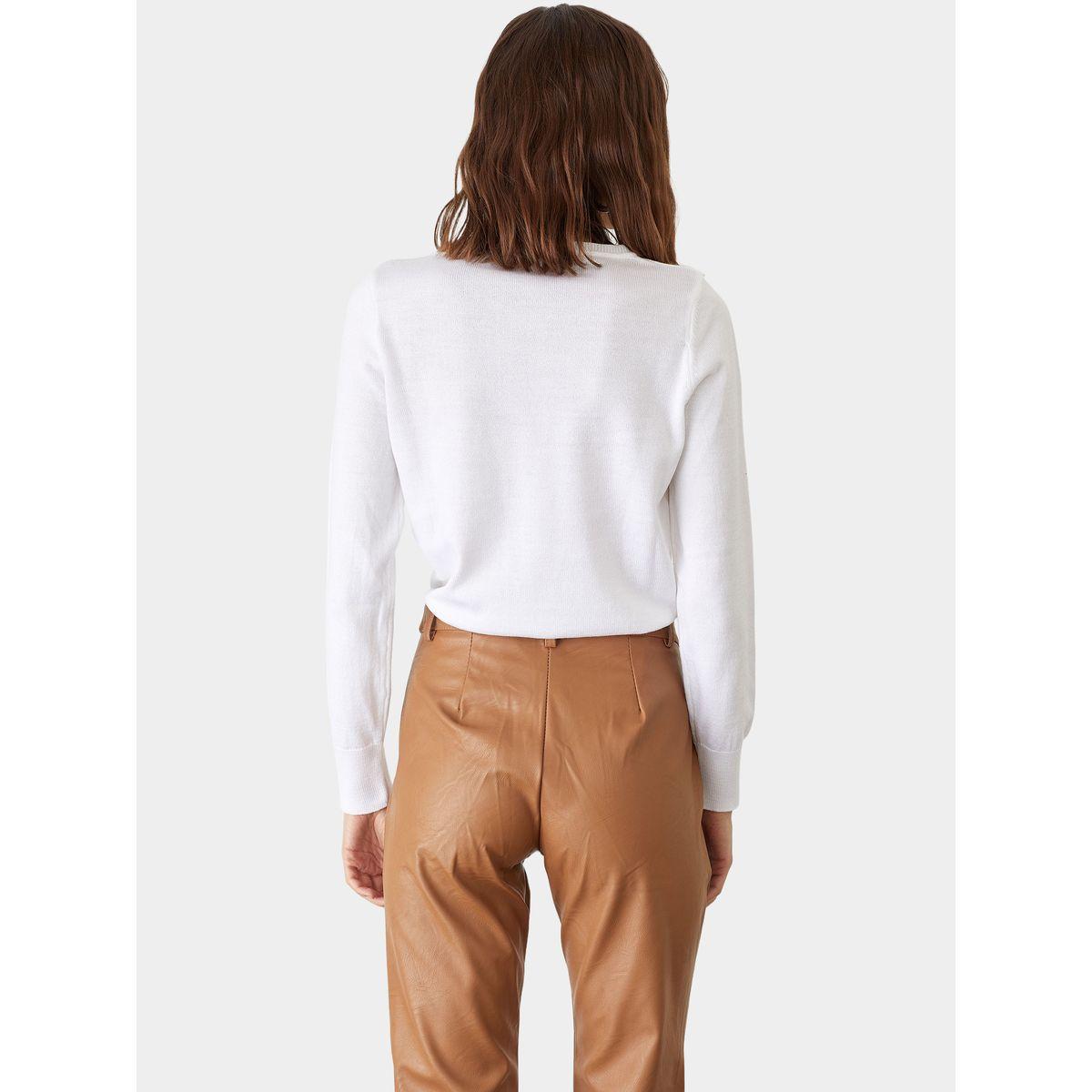 DeFacto X Styli  Plain Crew Neck Regular Fit Sweater-women-winterwear-cardigansandjumpers-cardigans-image-5