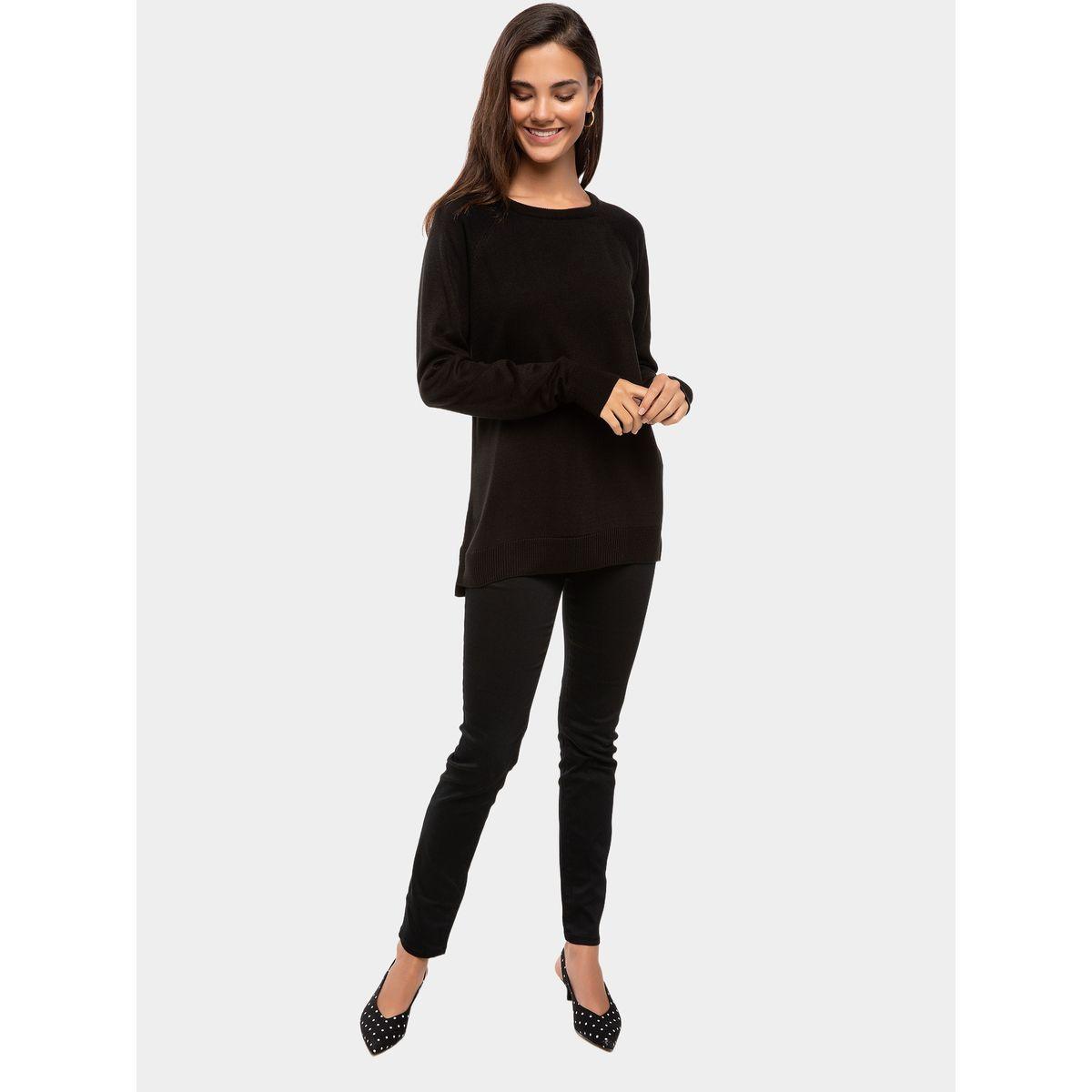 DeFacto X Styli  Solid Raglan Sleeve Regular Fit Sweater-women-winterwear-cardigansandjumpers-cardigans-image-4