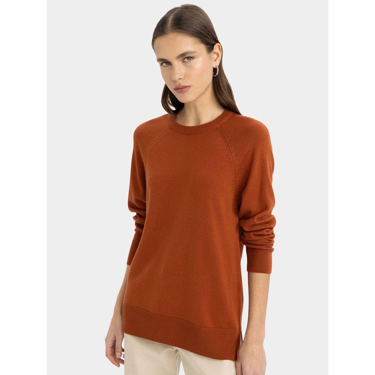 DeFacto X Styli  Solid Raglan Sleeve Regular Fit Sweater-women-winterwear-cardigansandjumpers-cardigans-image-1