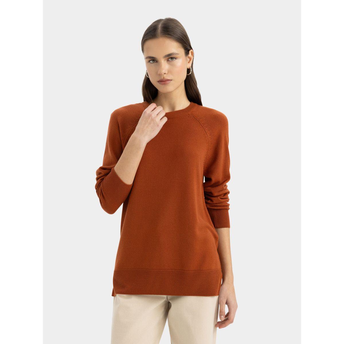 DeFacto X Styli  Solid Raglan Sleeve Regular Fit Sweater-women-winterwear-cardigansandjumpers-cardigans-image-5