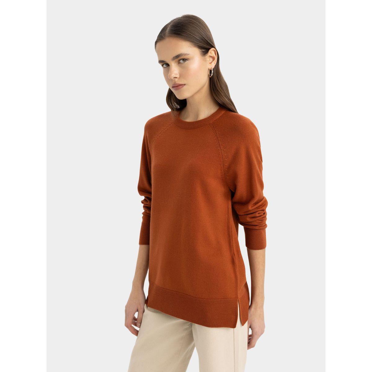 سويتر سادة بقصة عادية وأكمام ريجلان ديفاكتو × ستايلي-women-winterwear-cardigansandjumpers-cardigans-image-6