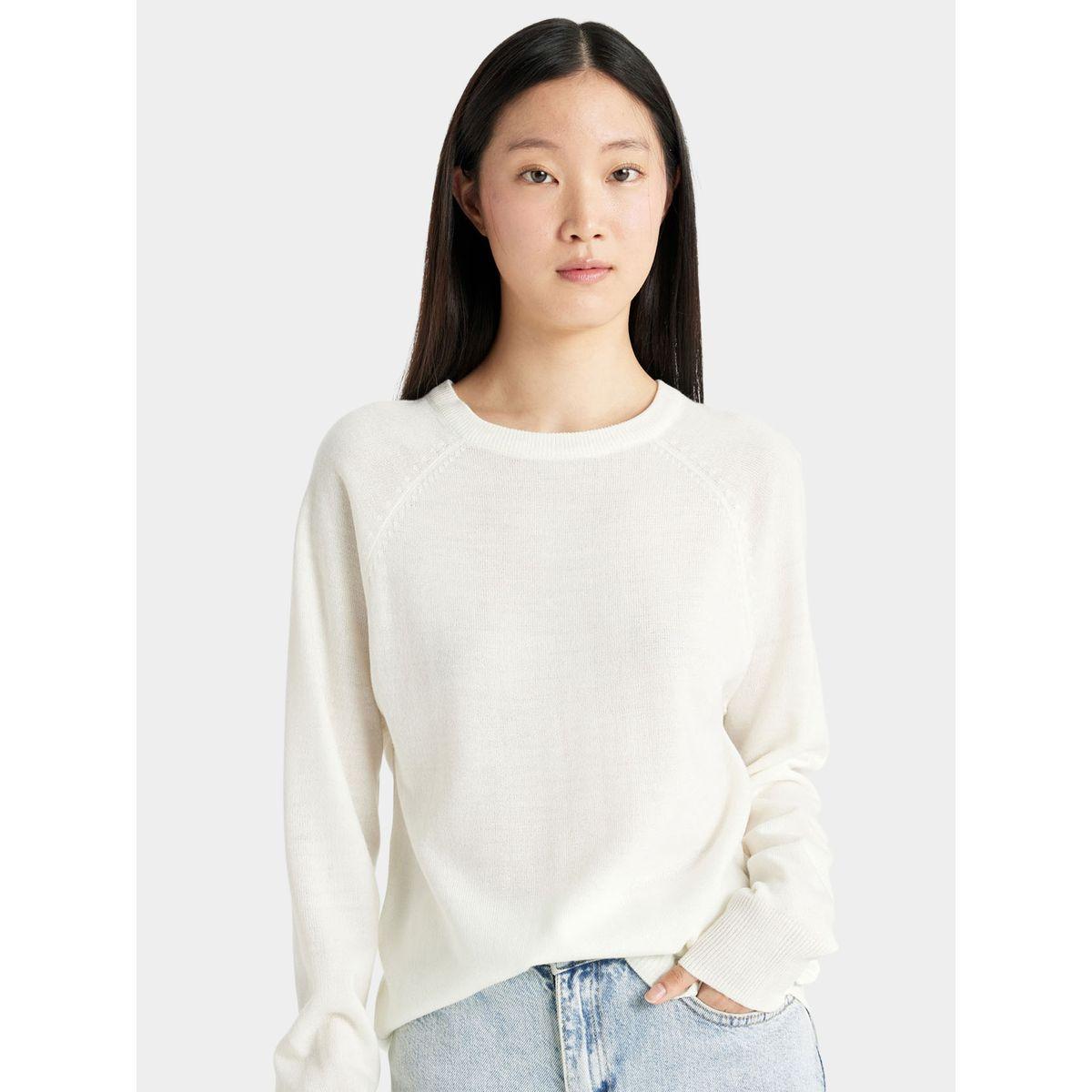 سويتر سادة بقصة عادية وأكمام ريجلان ديفاكتو × ستايلي-women-winterwear-cardigansandjumpers-cardigans-image-1