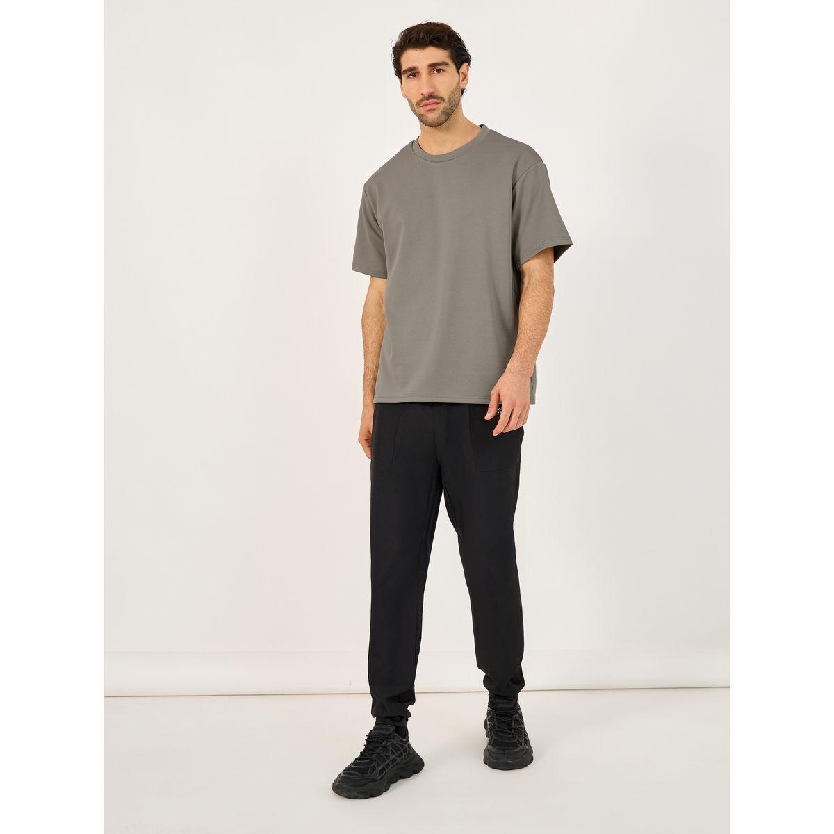 Styli Textured Knit Oversized Training T-Shirt-men-clothing-sportswearandactivewear-tshirtsandpolos-image-2
