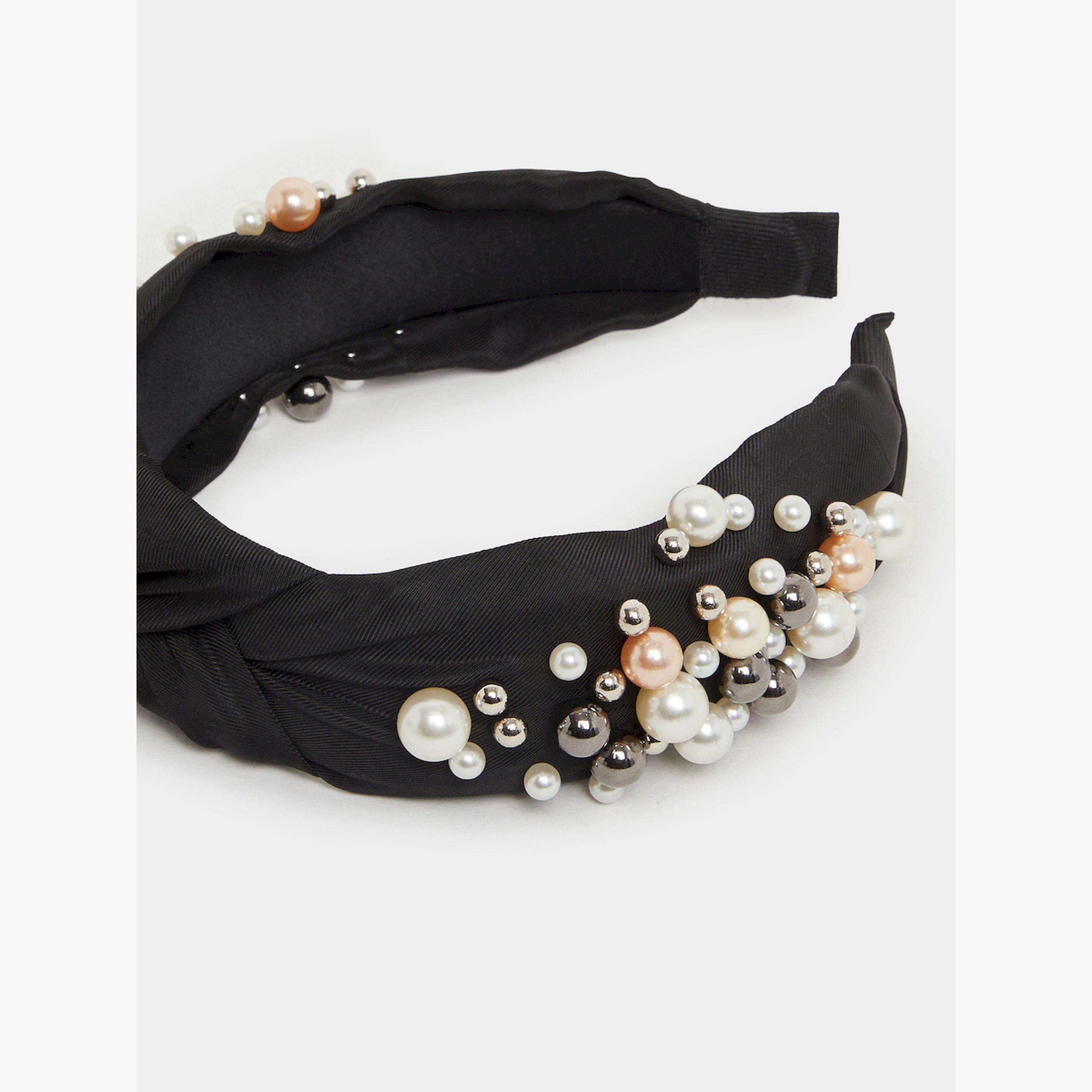 Styli Faux Pearl Design Headband-women-hairaccessories-image-3