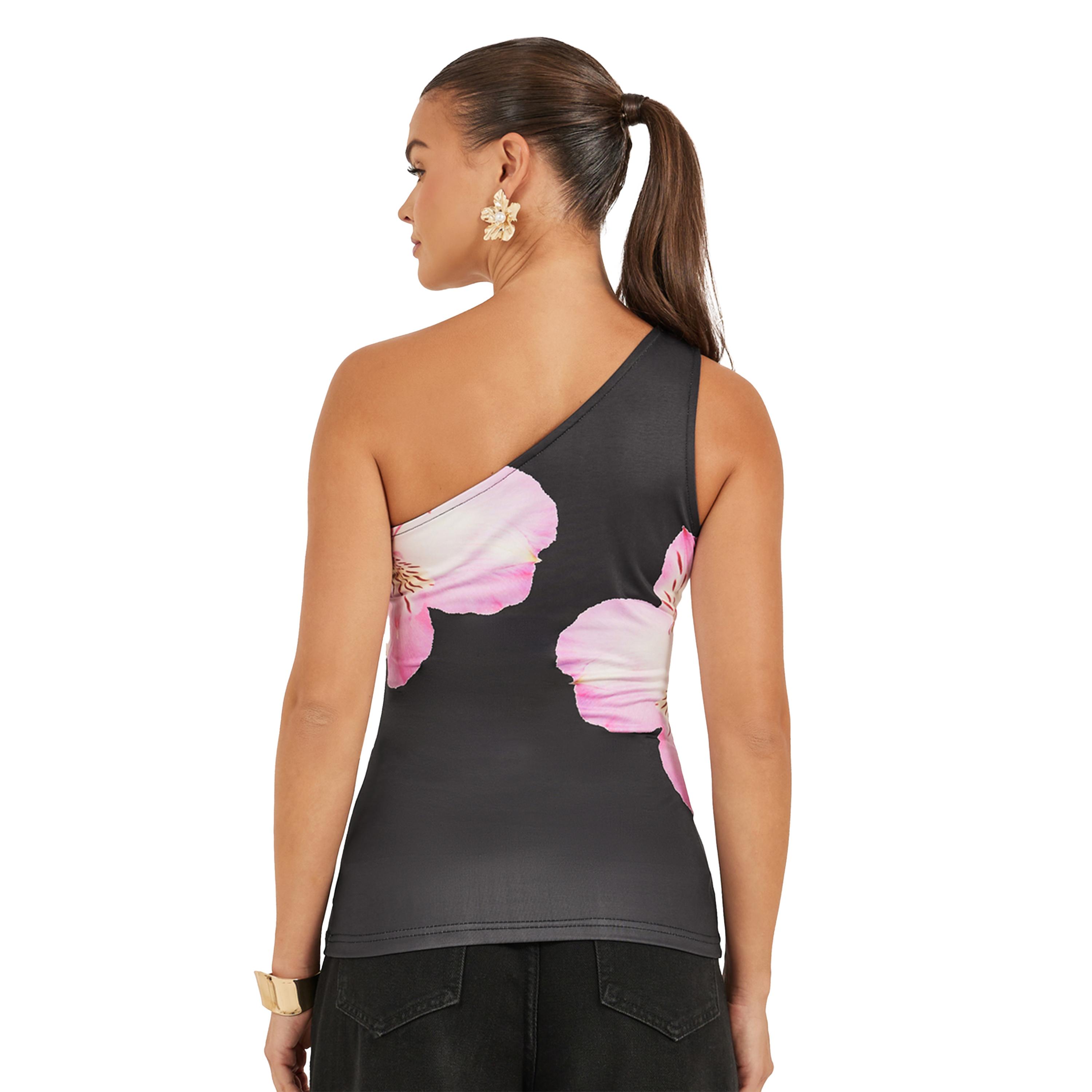 Styli One Shoulder Floral Print Fitted Tank-women-clothing-tshirts-image-5