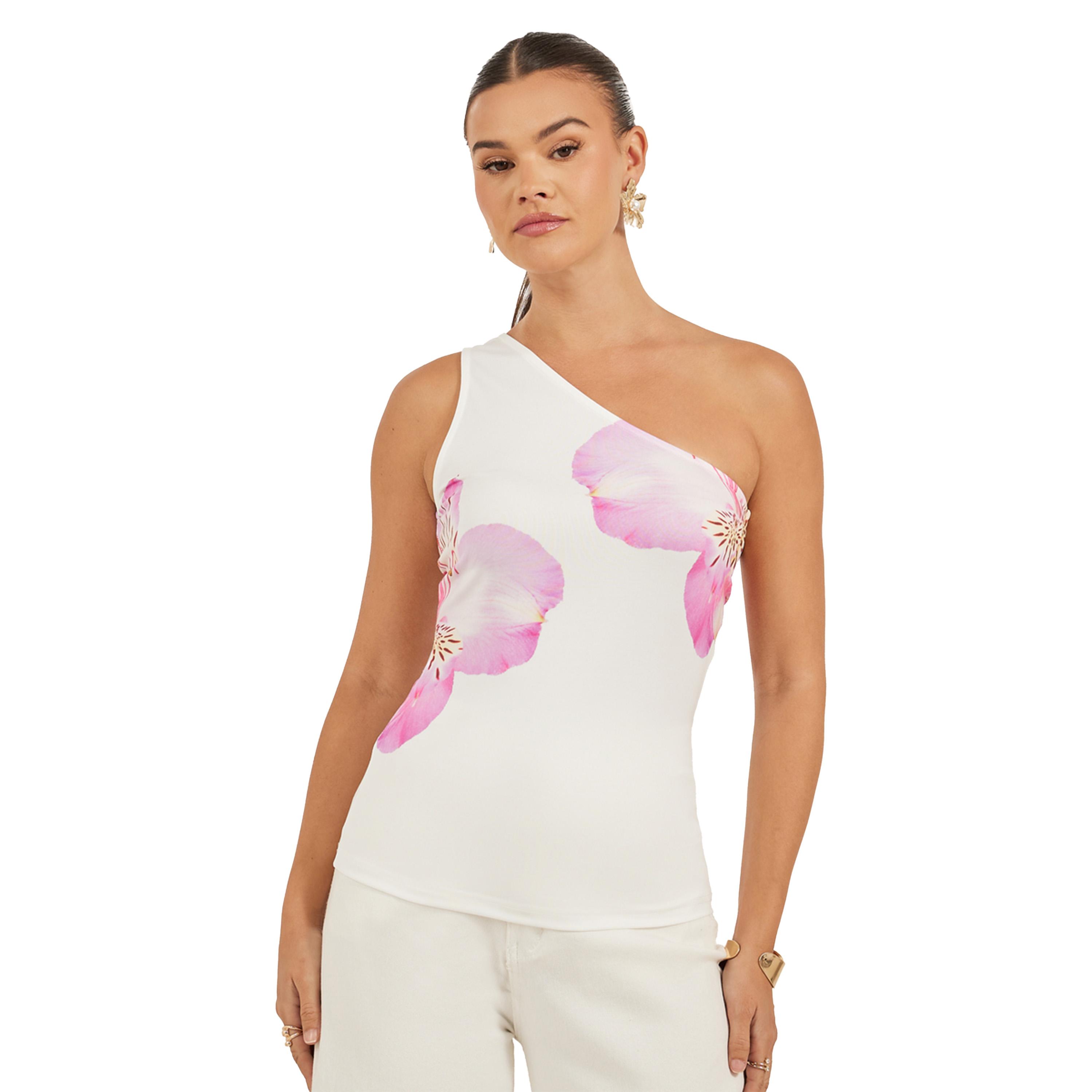Styli One Shoulder Floral Print Fitted Tank-women-clothing-tshirts-image-3