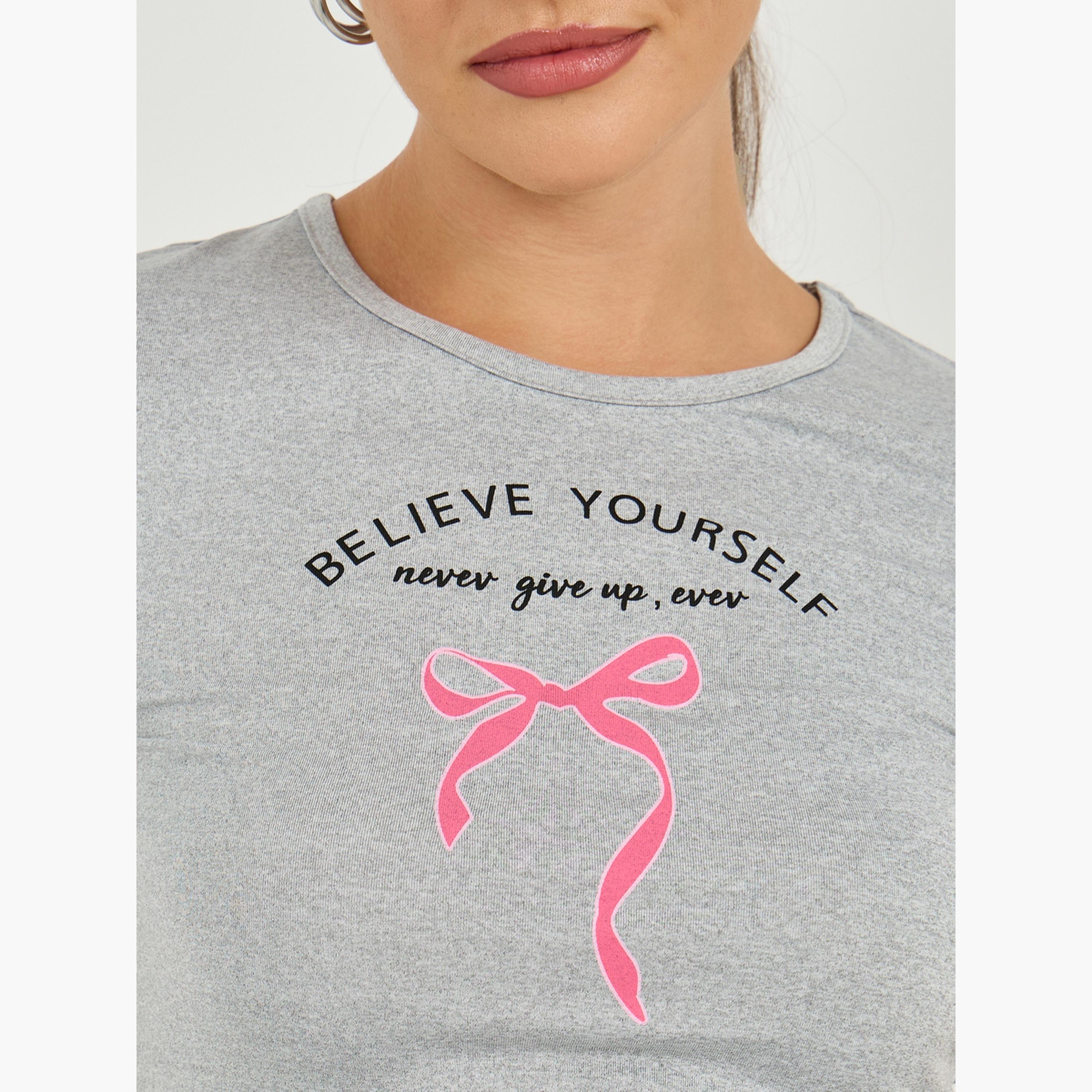 Styli Slogan Print Short Sleeve Fitted Crop T-Shirt-women-clothing-tshirts-image-4
