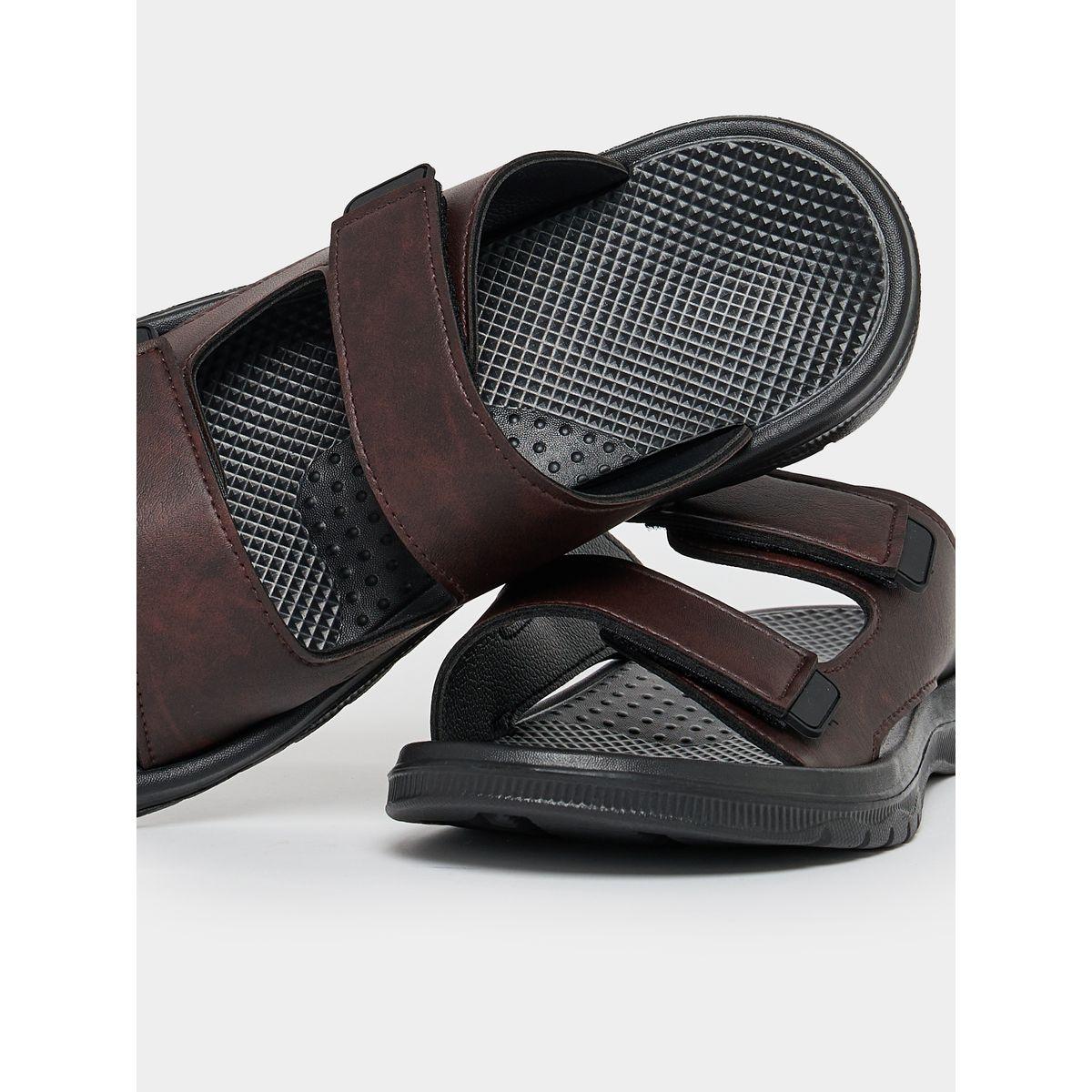Styli Solid Slip-on Double Strap Sandals-men-shoes-sandals-image-3