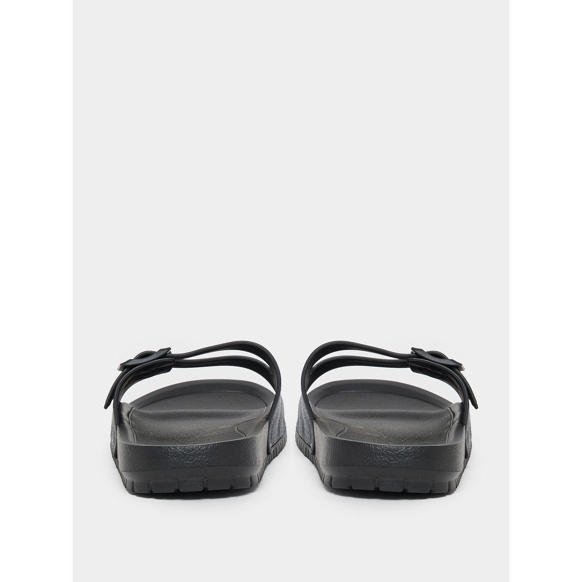 Styli Double Strap Buckle Detail Printed Sandals-men-shoes-sandals-image-4