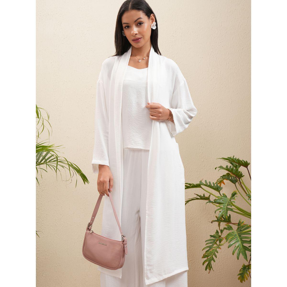مجموعة من 3 - بلوزة كامي وبنطال بالازو مع شراج فيشود × ستايلي-women-clothing-coordsets-image-1