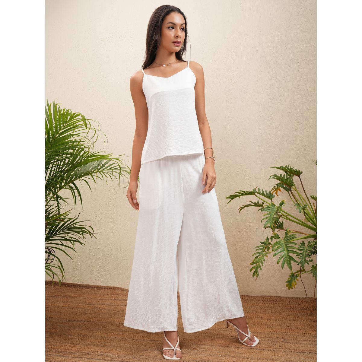 مجموعة من 3 - بلوزة كامي وبنطال بالازو مع شراج فيشود × ستايلي-women-clothing-coordsets-image-6