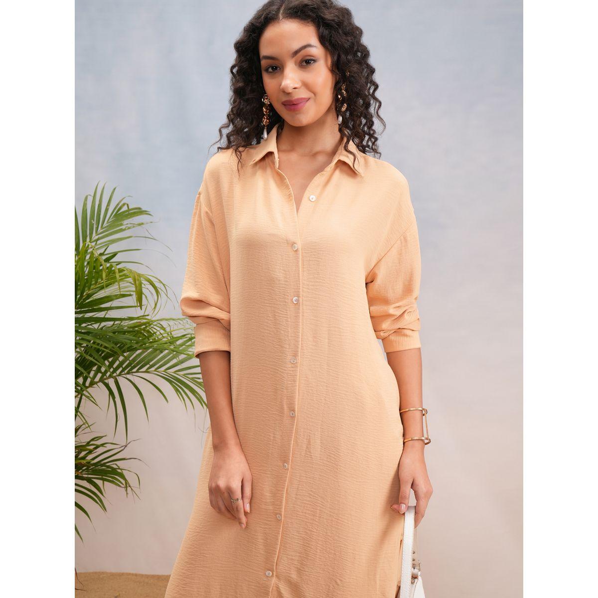 Vishudh X Styli  Solid Dropped Shoulder Tunic & Palazzo Pants Co-Ords-women-clothing-coordsets-image-1