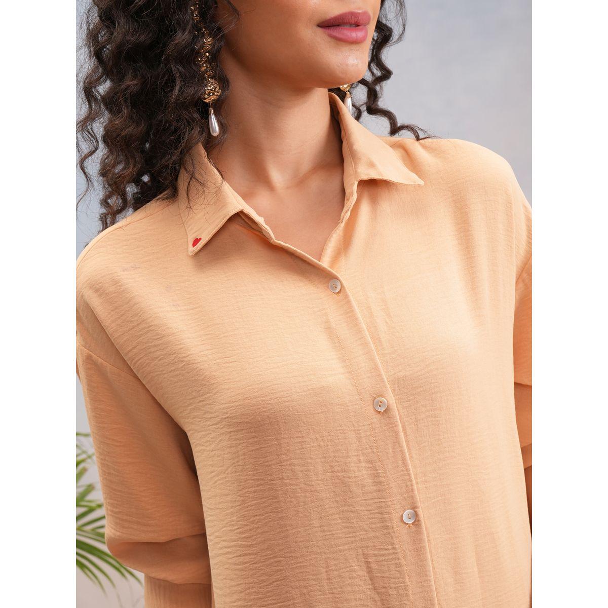 Vishudh X Styli  Solid Dropped Shoulder Tunic & Palazzo Pants Co-Ords-women-clothing-coordsets-image-5