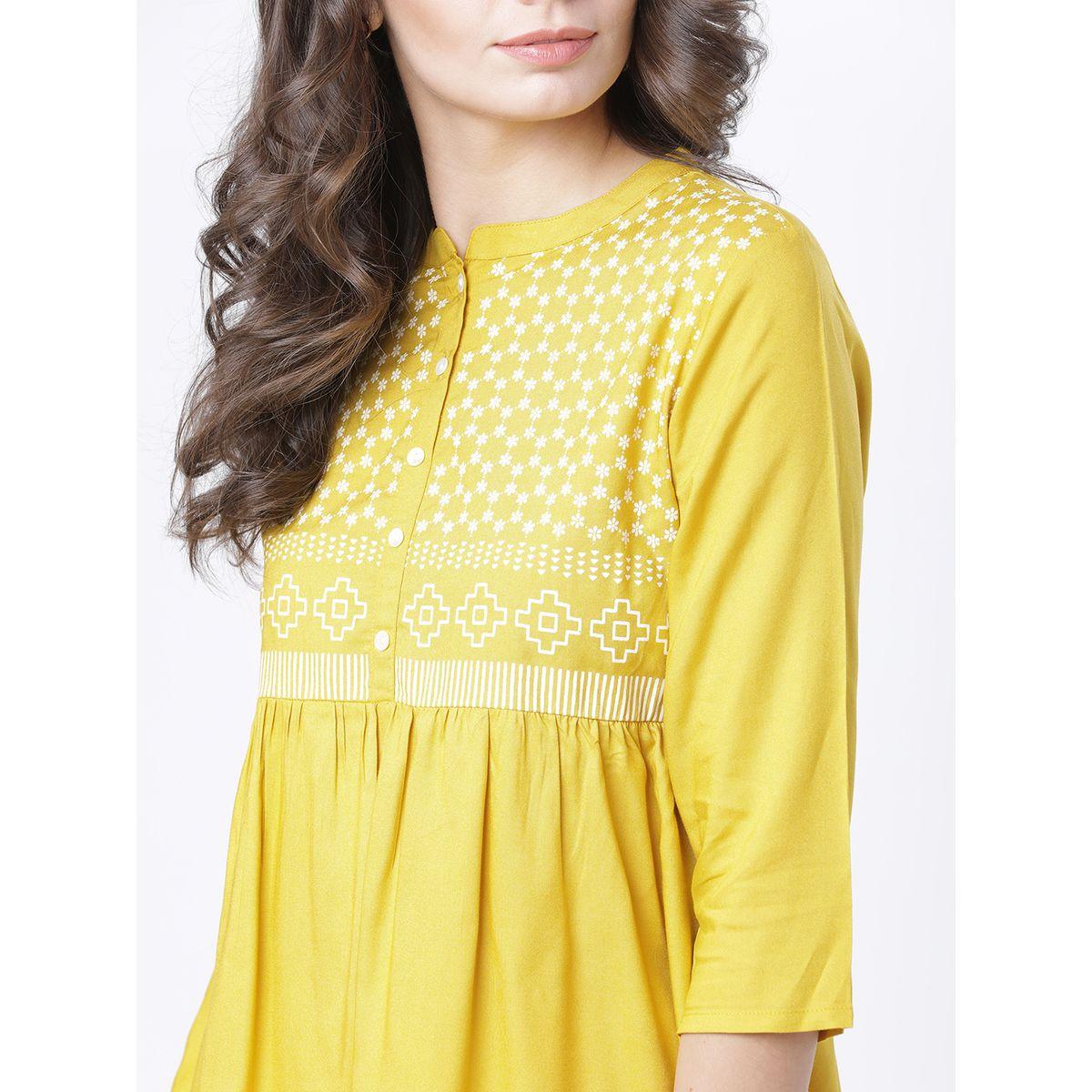Vishudh X Styli  Geo Printed Panel Empire Top-women-clothing-shirtsandblouses-blouses-image-4
