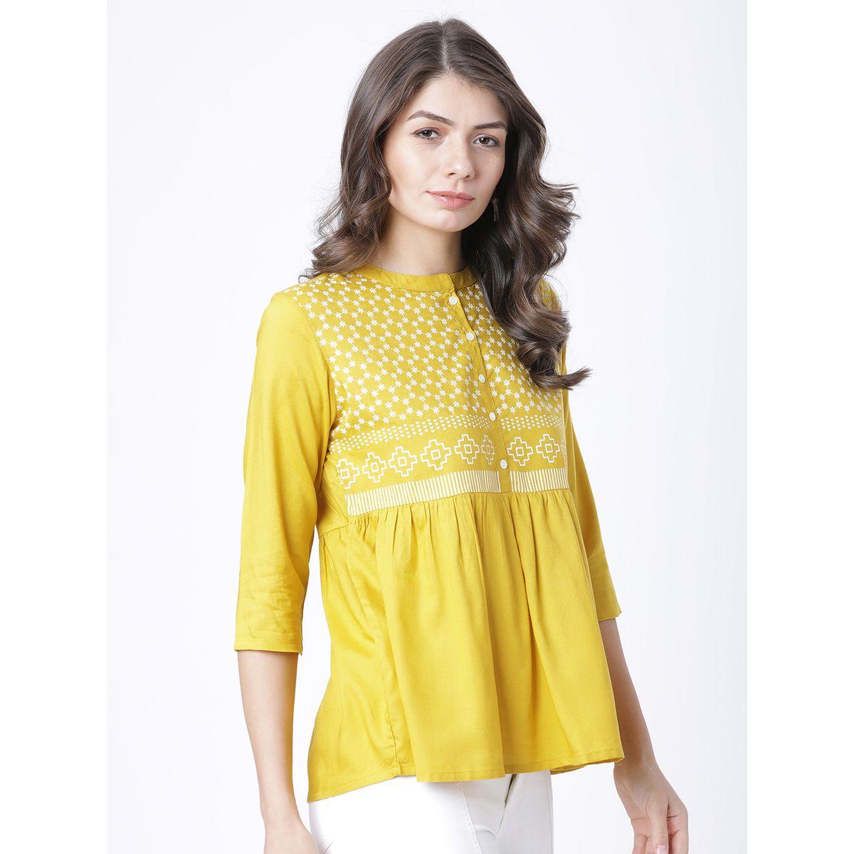 Vishudh X Styli  Geo Printed Panel Empire Top-women-clothing-shirtsandblouses-blouses-image-6