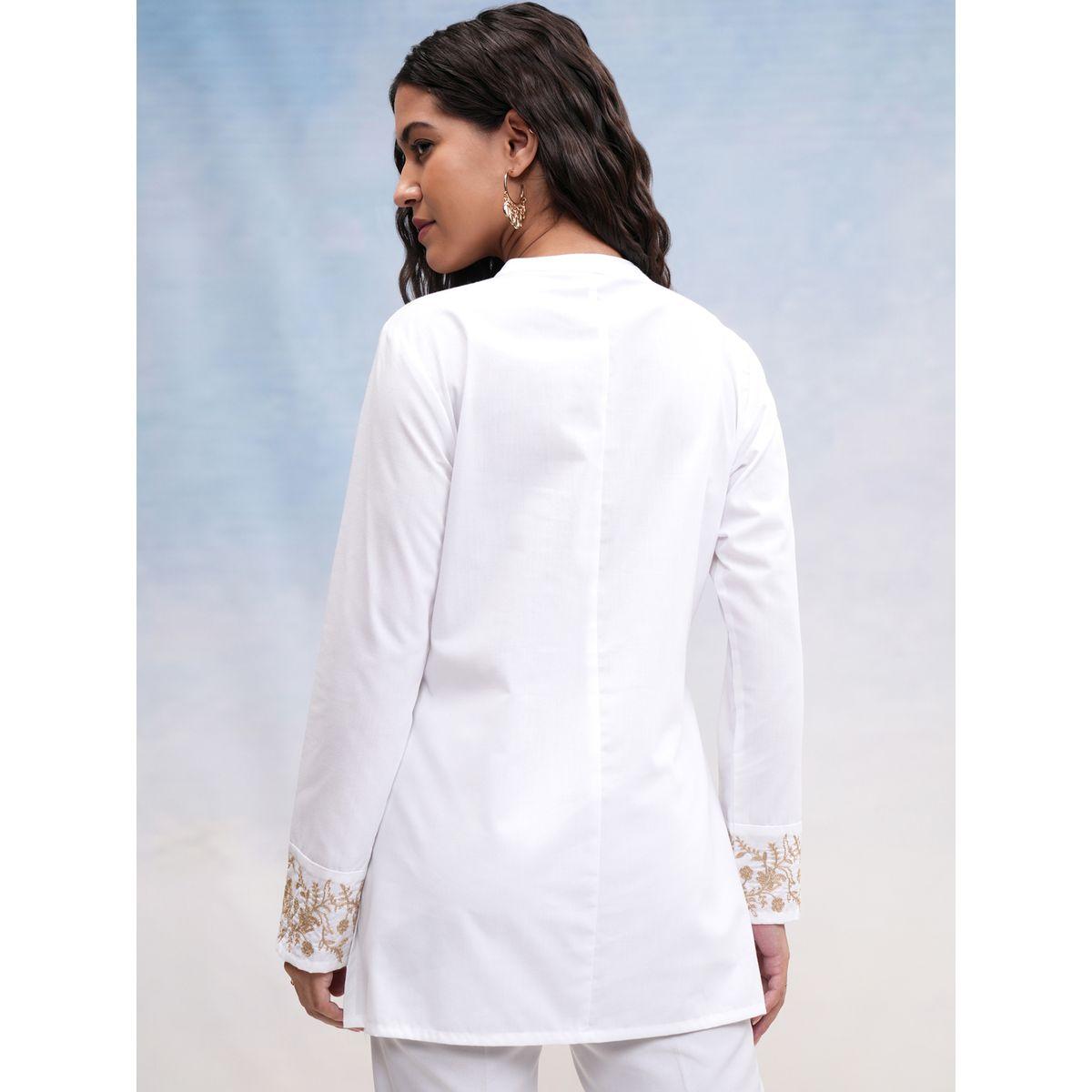 Vishudh X Styli  Embroidered Collared Top with Long Sleeves-women-clothing-shirtsandblouses-blouses-image-3