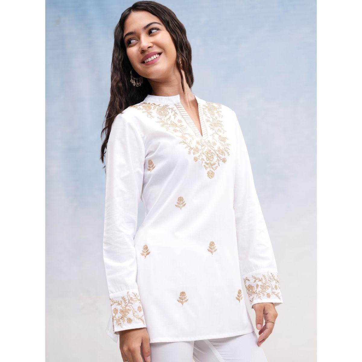 بلوزة بتفاصيل مُطرّزة وأكمام طويلة فيشود × ستايلي-women-clothing-shirtsandblouses-blouses-image-6