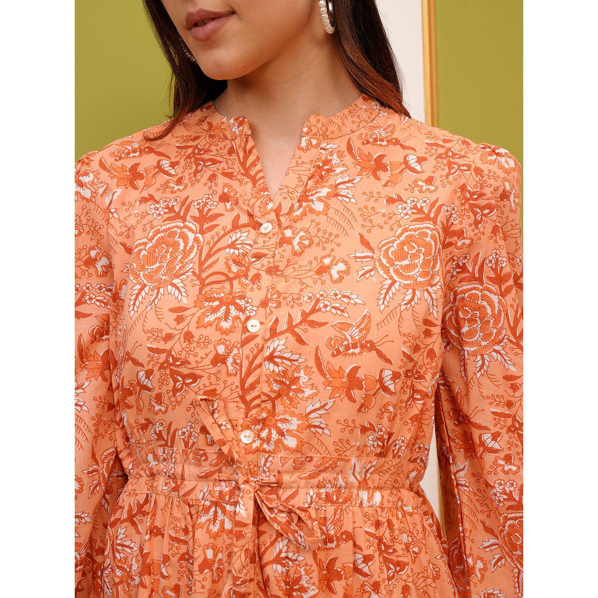 فستان ميدي بطبعة زهور مع أربطة فيشود × ستايلي-women-clothing-dresses-image-5