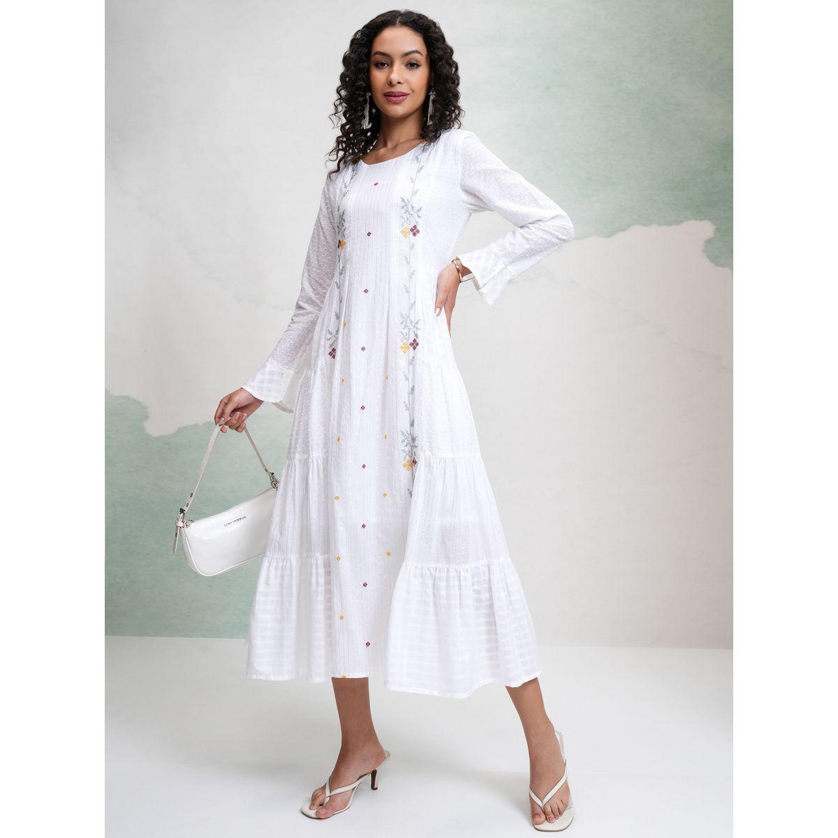 فستان ميدي بتفاصيل مُطرزة بخيوط دوبي فيشود × ستايلي-women-clothing-dresses-image-2