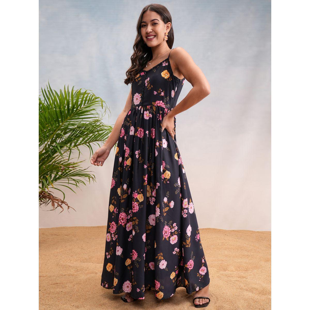 Vishudh X Styli  Floral Print Strappy Maxi Dress-women-clothing-dresses-image-4