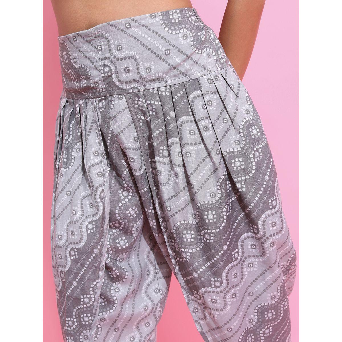 Ketch X Styli  All Over Print Kaftan Kurta & Dhoti Pants Set-women-clothing-ethnicwear-kurtasets-image-6