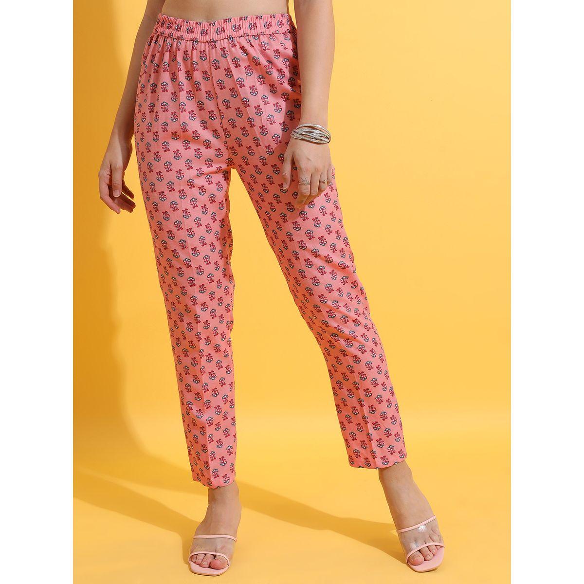 Ketch X Styli  Pack of 3 - Floral Print Anarkali Kurta, Trousers & Dupatta-women-clothing-ethnicwear-bottoms-pants-image-7
