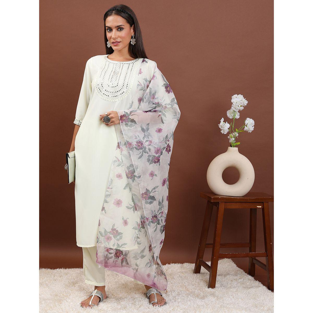 Ketch X Styli  Pack of 3 - Embroidered Mirror Work Kurta, Trousers & Dupatta-women-clothing-ethnicwear-kurtasets-image-1