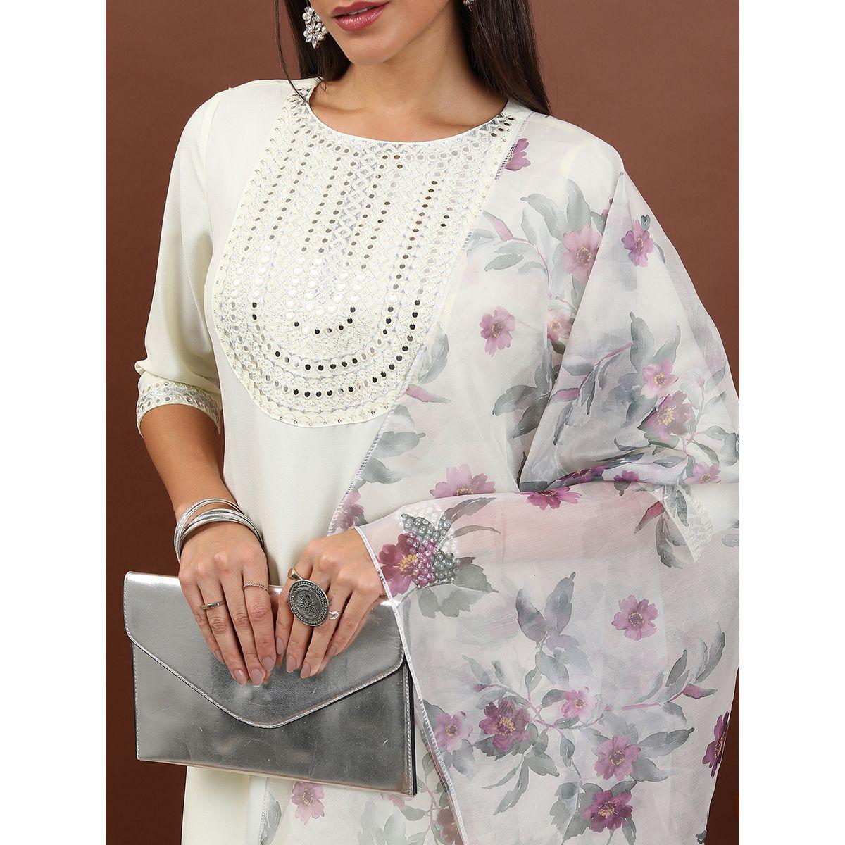 Ketch X Styli  Pack of 3 - Embroidered Mirror Work Kurta, Trousers & Dupatta-women-clothing-ethnicwear-kurtasets-image-5