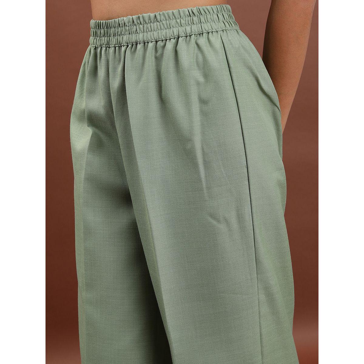 مجموعة من 3 - كورتا وبنطال بالازو مع دوباتا كيتش × ستايلي-women-clothing-ethnicwear-bottoms-pants-image-6