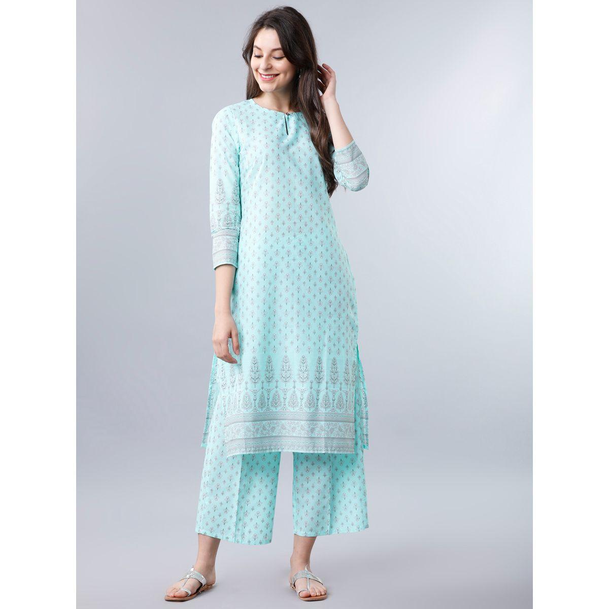 Vishudh All Over Print Kurta & Palazzos Set-women-clothing-ethnicwear-kurtasets-image-1