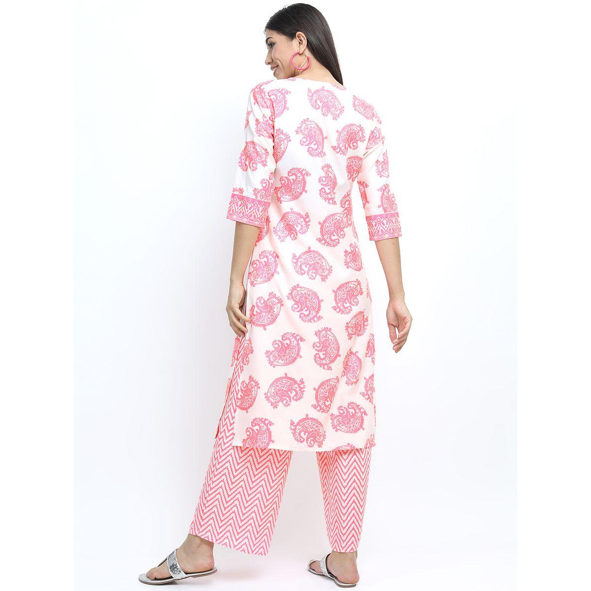 Vishudh Paisley Print Kurta & Palazzos Set-women-clothing-ethnicwear-kurtasets-image-3