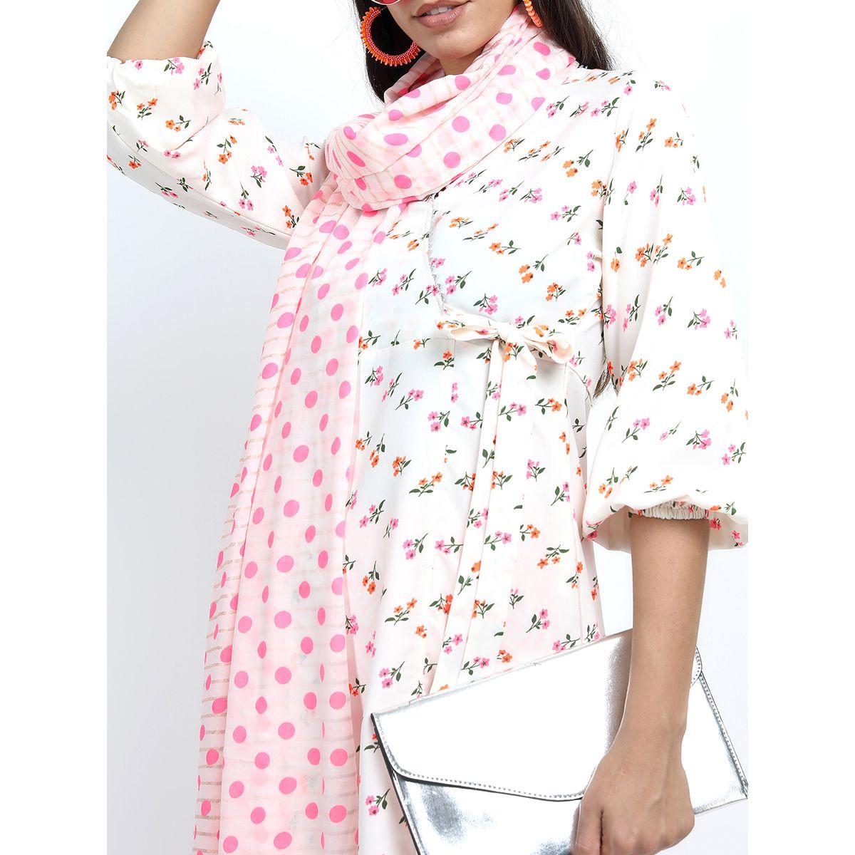 مجموعة من 3 - كورتا وبنطال بالازو مع دوباتا فيشود × ستايلي-women-clothing-ethnicwear-kurtasets-image-10