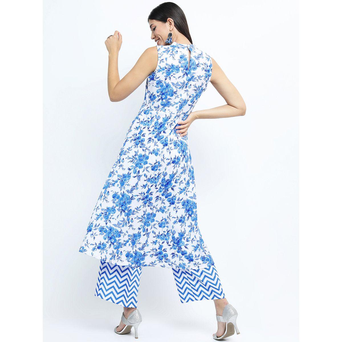 Vishudh Floral Print Kurta & Palazzos Set-women-clothing-ethnicwear-kurtasets-image-3