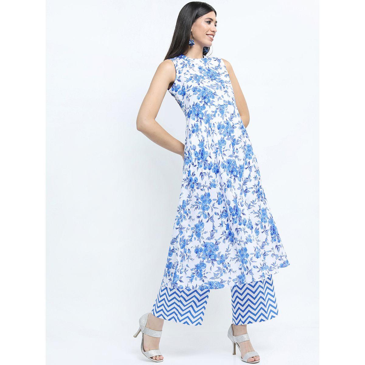 Vishudh Floral Print Kurta & Palazzos Set-women-clothing-ethnicwear-kurtasets-image-5