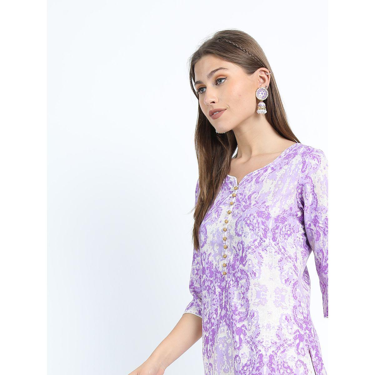 Vishudh Pack of 3 - Printed Straight Kurta, Trousers & Dupatta-women-clothing-ethnicwear-kurtasets-image-4
