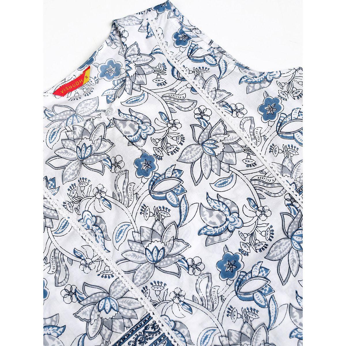 مجموعة من 3 - كورتا وبنطال مع دوباتا فيشود × ستايلي-women-clothing-ethnicwear-kurtasets-image-9