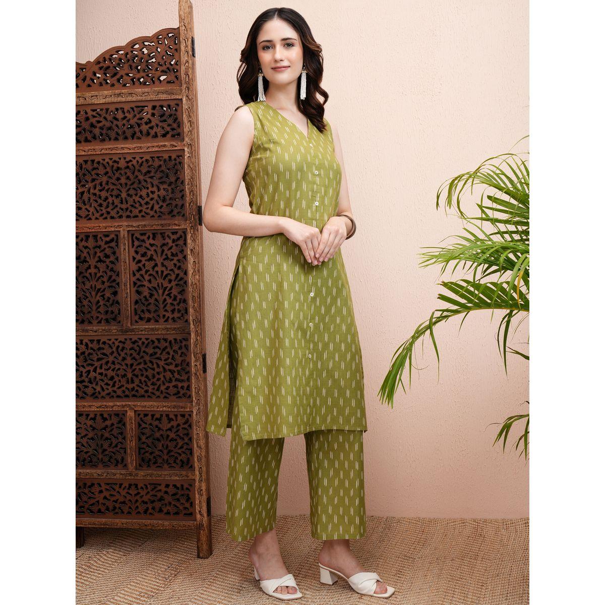 Vishudh X Styli  All Over Print Cotton Kurta & Palazzo Set-women-clothing-ethnicwear-kurtasets-image-6