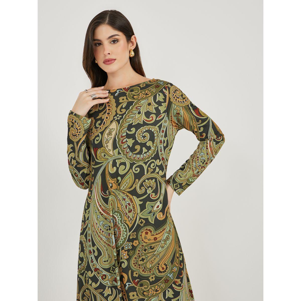 Styli All Over Print Long Sleeves A-line Maxi Dress-women-clothing-dresses-image-2