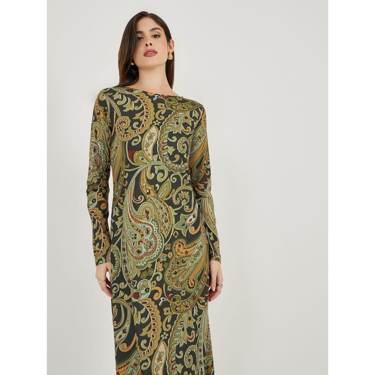 فستان طويل مطبع بالكامل بأكمام طويلة-women-clothing-dresses-image-4