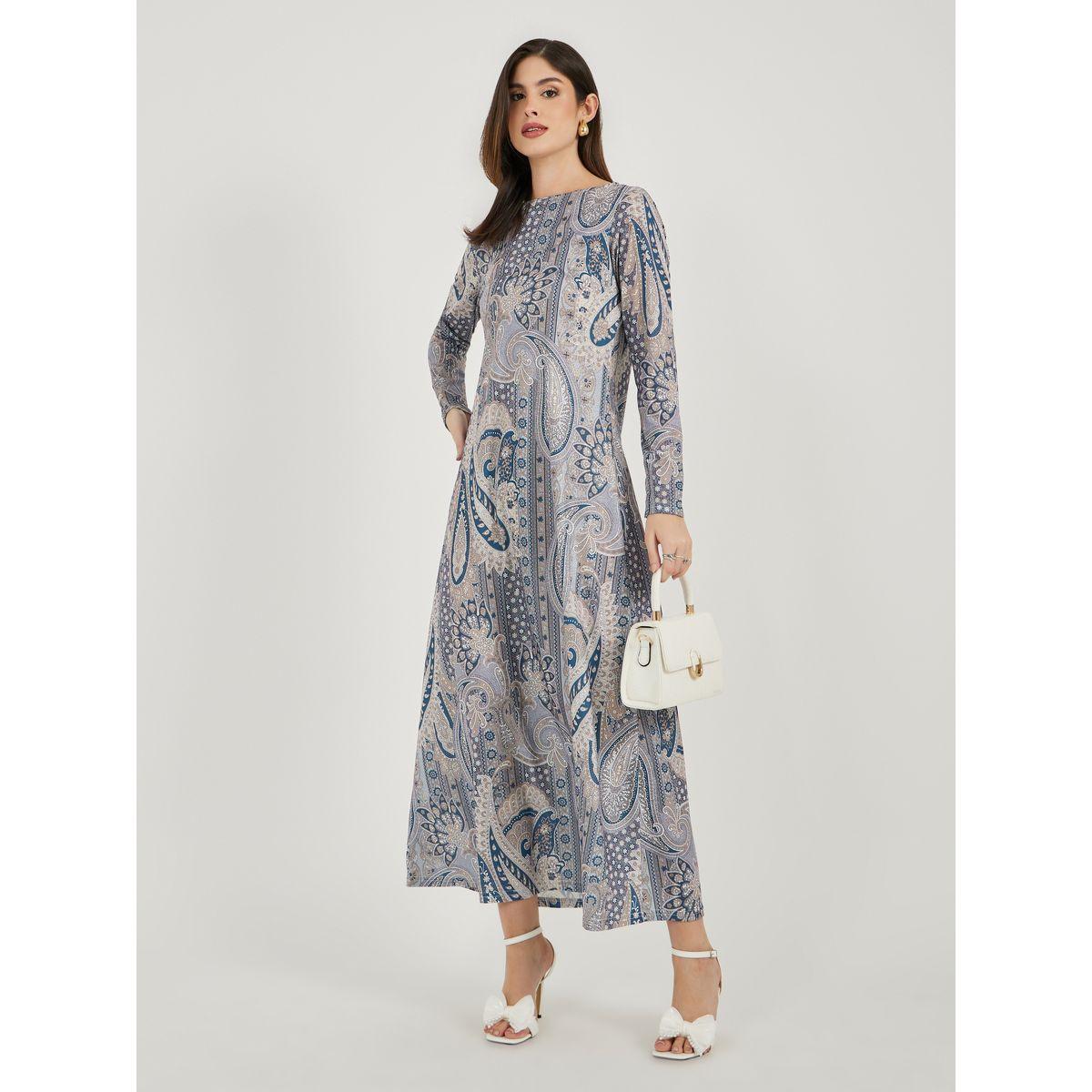 Styli All Over Print Long Sleeves A-line Maxi Dress-women-clothing-dresses-image-2