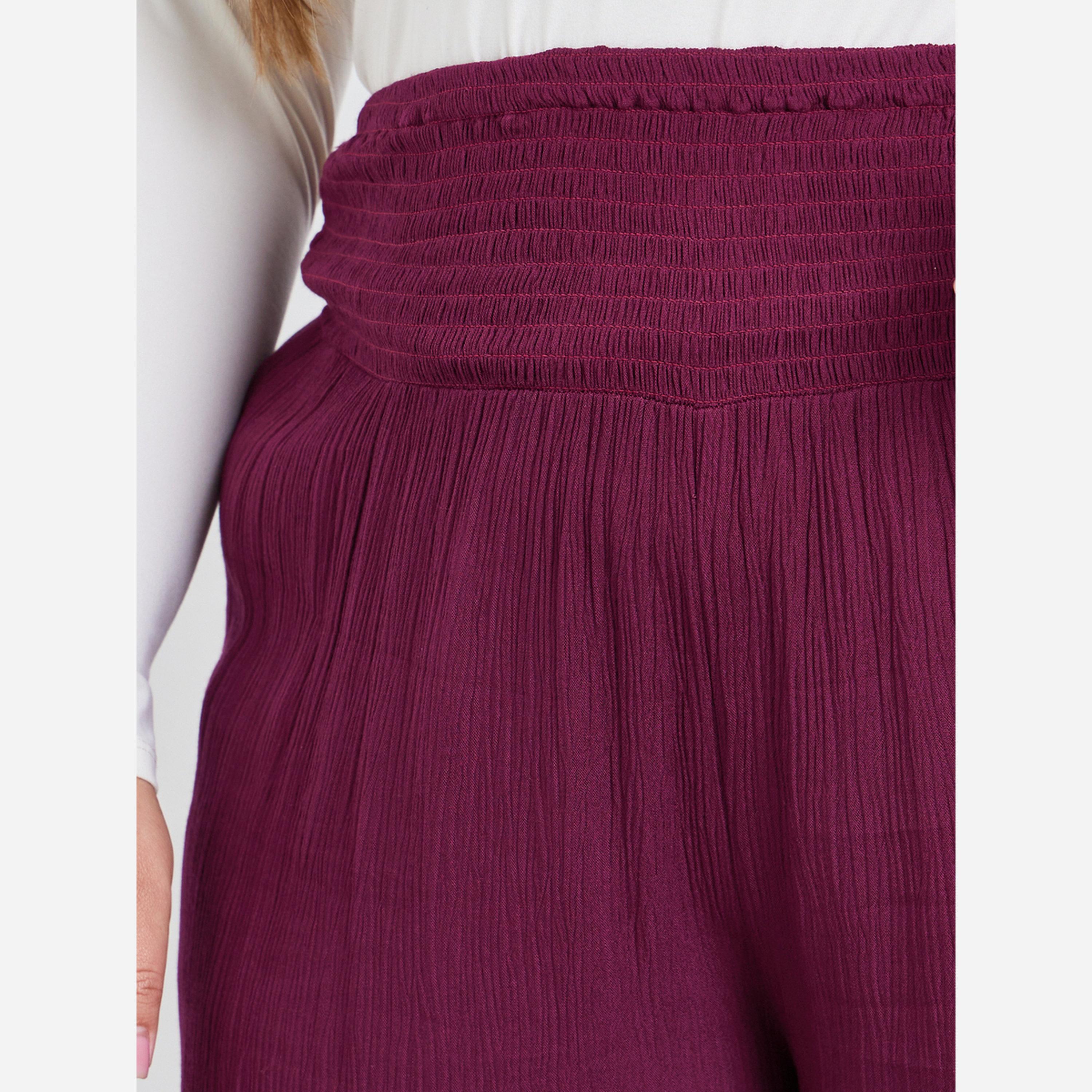 Styli Plus Size Burgundy Wide Leg Trousers-women-clothing-bottoms-trousers-image-4